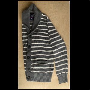 American 🦅 grey striped sweater size M